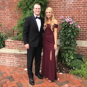 Amsale Burgundy Bridesmaid Dress